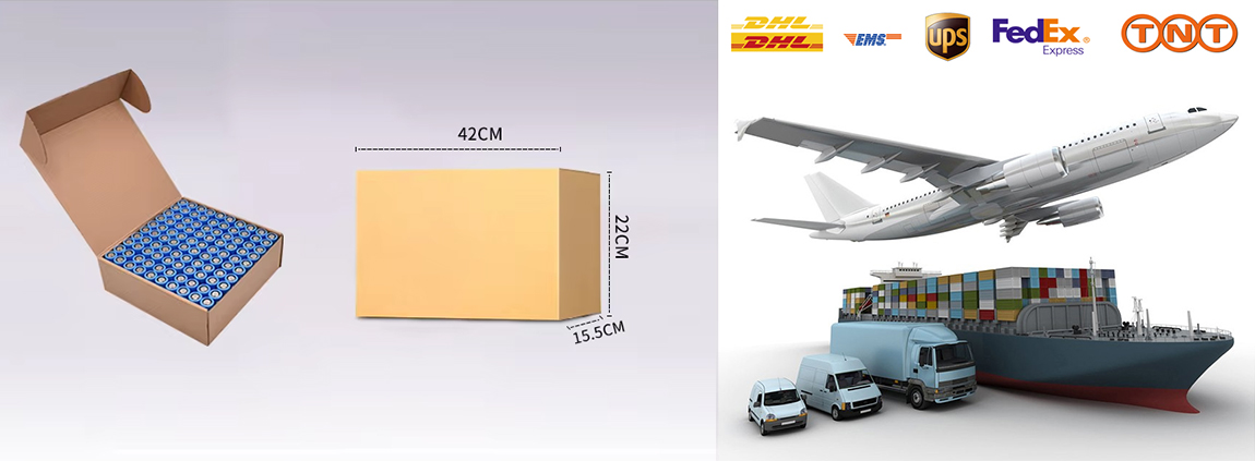 Packaging presentation and logistics options for 2200mah lithium battery